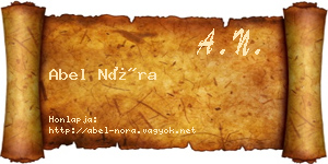 Abel Nóra névjegykártya