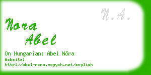 nora abel business card